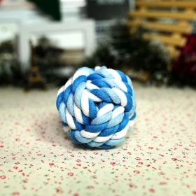 Pet Toy Cotton Rope Ball (Option: Blue)